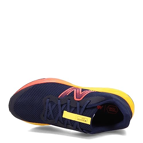 New Balance Tênis de corrida infantil Fresh Foam Arishi V4 com cadarço, Team Navy/Electric Red/Egg Y
