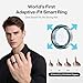 Circul Smart Ring-AI Smart Rings, Automatically Adjustable Wearable Ring for Men & Women, No App Subscription, Fitness Ring for Sleep Tracking - Heart Rate - Fitness Tracker(Space Grey, Size L)