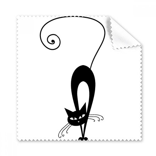 Chiffon de nettoyage chat noir pour verres de lunettes et smartphones au bureau