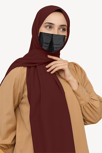 Image of Premium Georgette Hijab for Women, Lightweight and Breathable | 180x70 cm