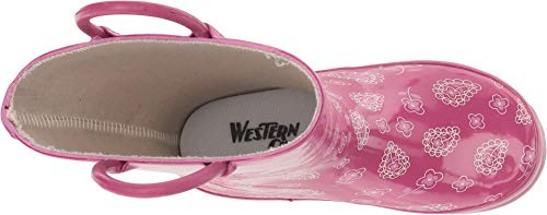 Image of Western Chief Kids Ladybug Rain Boot(Toddler /Little Kid /Big Kid) | Built for outdoor play, pull-on loops for self-dressing, comfort EVA insole, rubber traction outsole, toddler to big kid size