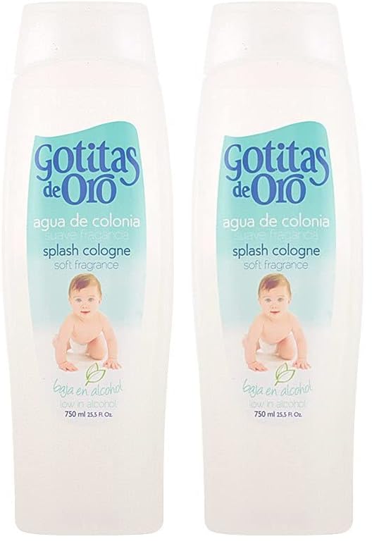 Gotitas de Oro Agua de Colonia Infantil - Baja en Alcohol - 750...