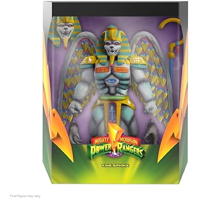 Super7 ULTIMATES! Mighty Morphin Power Rangers King Sphinx - 8 Power Rangers Action Figure with Accessories Classic TV Show Collectibles