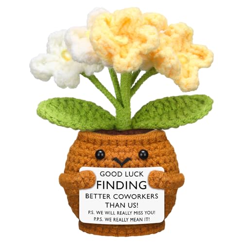 Wavwavw Coworker Leaving Gifts for Women Men, Handmade Positive Flower...