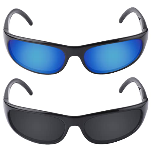 Image of Galvanic Replacement Lenses for Ray-Ban RB4033 60mm Sunglasses - Ice + Black Polarized - Combo Pack
