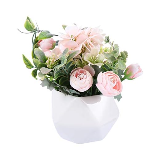 BESPORTBAR konstgjorda minigraner blomma krukväxt dekorativ keramik bonsai kruka för jul bröllop fest bordsdekoration trädgård grönska rosa