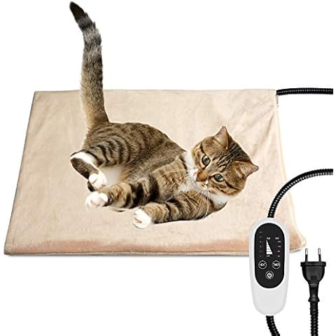 NICREW Pet Heating Pad with Auto Shut Off, Electric Pet Heated Bed Mat for Cats and Dogs, Temperature Adjustable, MET Safety Listed, 40 x 45 cm Cover
