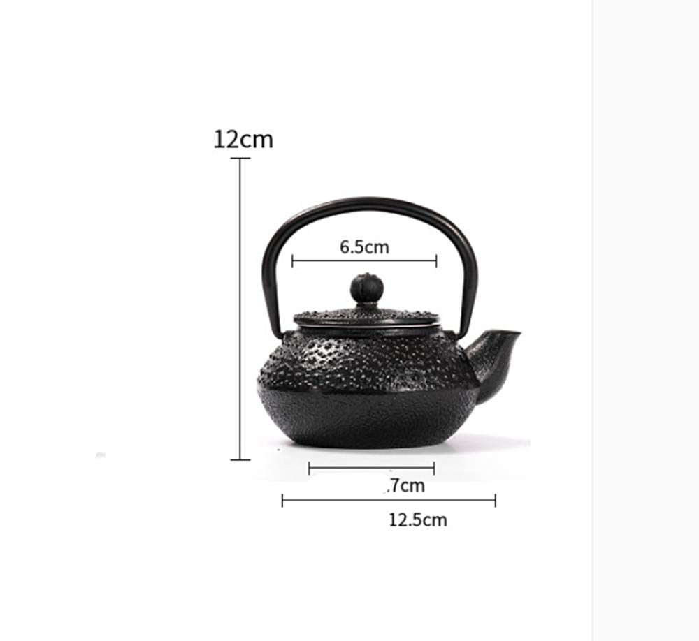 Czajniczek Zaparzacz Do Herbaty Czajniczek Ekspres Do Herbaty Punkt Wave 0.3L Japoński Styl Cast Iron Herbata Doniczka Typ Czajnik Czajnik Czajnik Z Sitko Wrząca Woda Do Herbaty Home Kitchen-Czarny