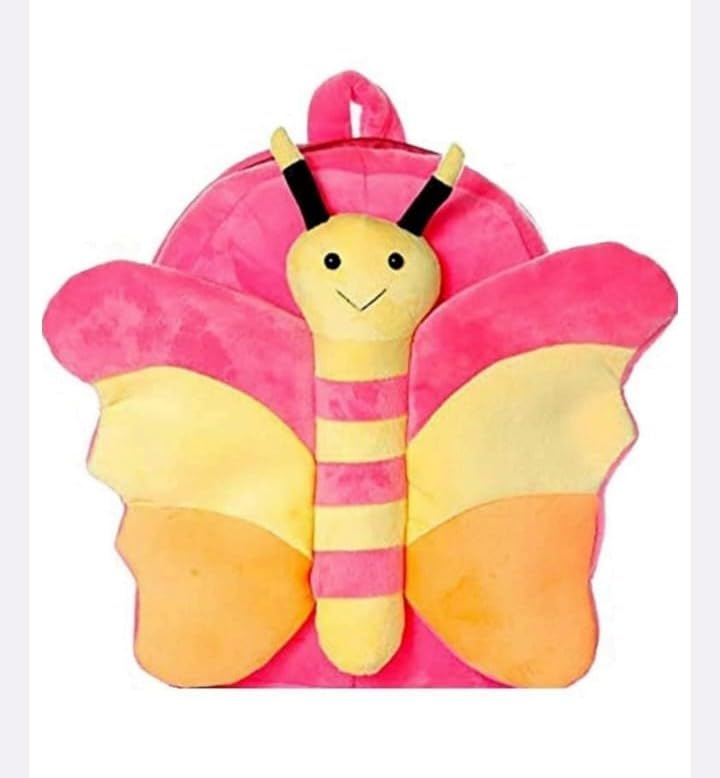 agoy buddy Kids Butterfly Backpack, Plush Soft Toy Design, Pink and Yellow-picture-42