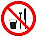 Produktbild Indigos UG Aufkleber Essen und Trinken verbotenVerbotsschild - 10cm - selbstklebender Sicherheits Aufkleber für Tür oder Wand - Warnschild für Gebäude, Hotel, Büro, Firma, Haus, Praxis