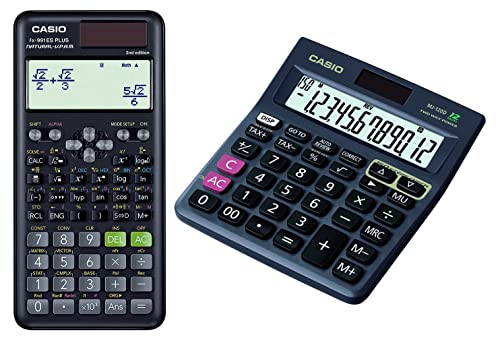 Image of Casio FX-991ES Plus-2nd Edition Scientific Calculator & Casio MJ-120D 150 Steps Check and Correct Desktop Calculator with Tax Keys