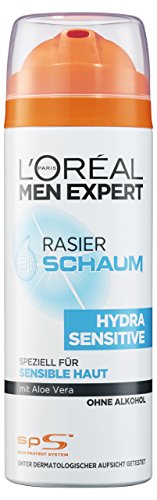 L'Oréal Paris Men Expert Hydra Sensitiv Rasierschaum, 6er Pack (6 x 200 ml)
