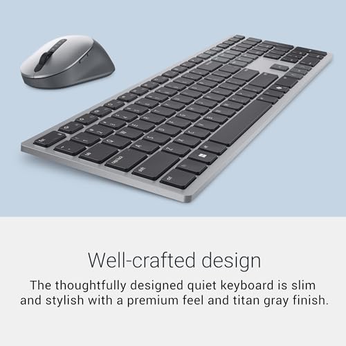 Image of Dell Premium Wireless Keyboard and Mouse - KM720 - USB wireless receiver, 12 programmable keys of F1-F12, Mouse Buttons Qty 7, DPI. 1000, 1600 (default), 2400, 4000, Advanced Exchange Service - 1 year