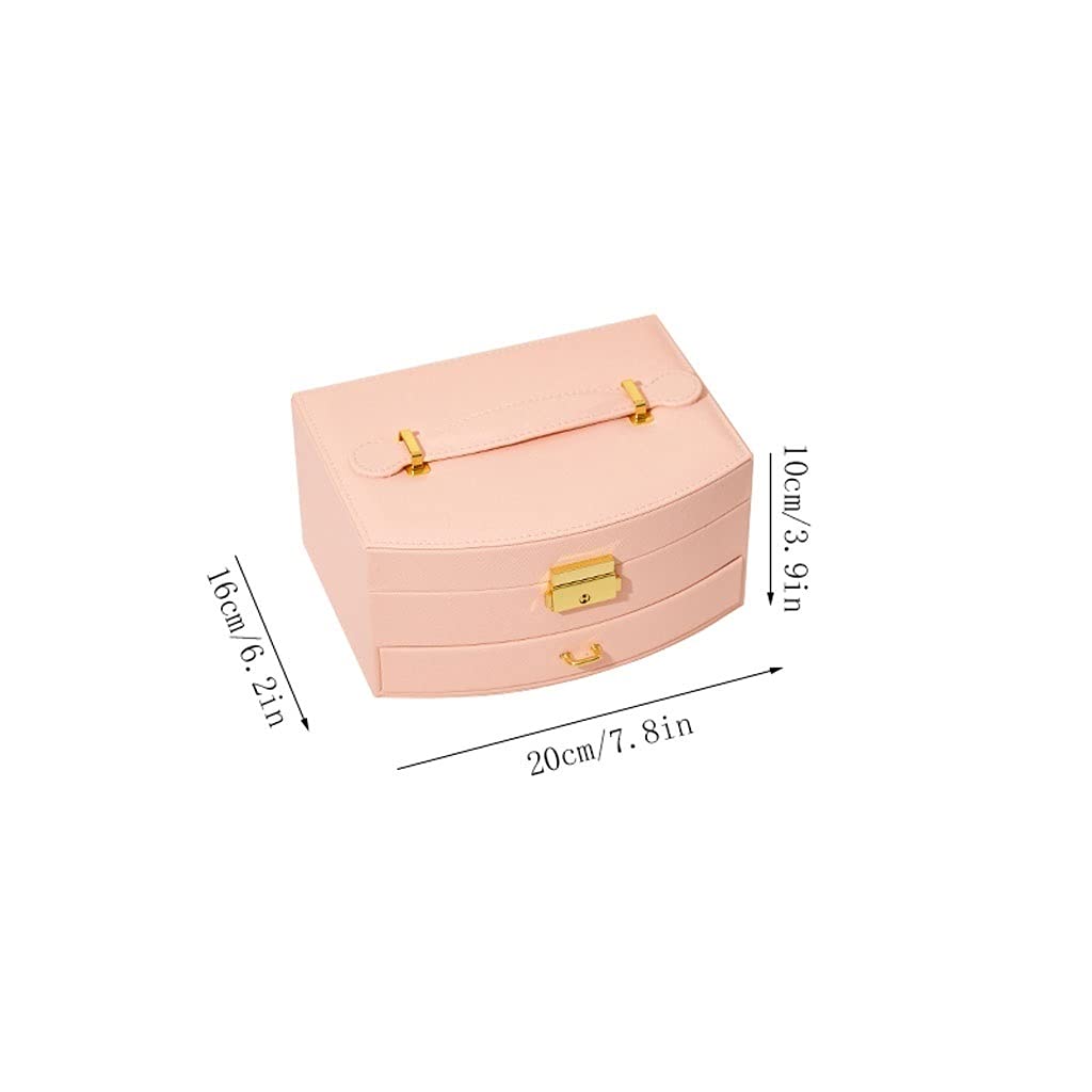 Pudełko z biżuteriąpudełko Multilayer Leather Biżuteria Pudełko, Duża pojemność Pudełko do przechowywania biżuterii, pudełko z pamiątkami, akcesoria do dekoracji domu Klasyczna elegancja retro