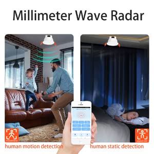 Haozee Smart Human Presence Detector,Zigbee Millimeter Wave Radar Detection Sensor,Requires TUYA HUB,Sensing Human Movement and Static Presence - Image 3