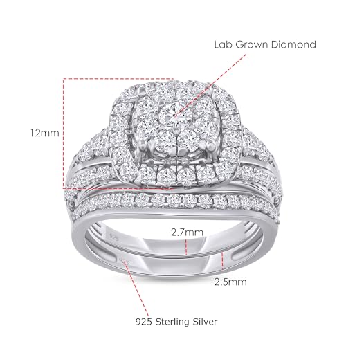 Moissanite & Lab Grown Diamond Bridal Set