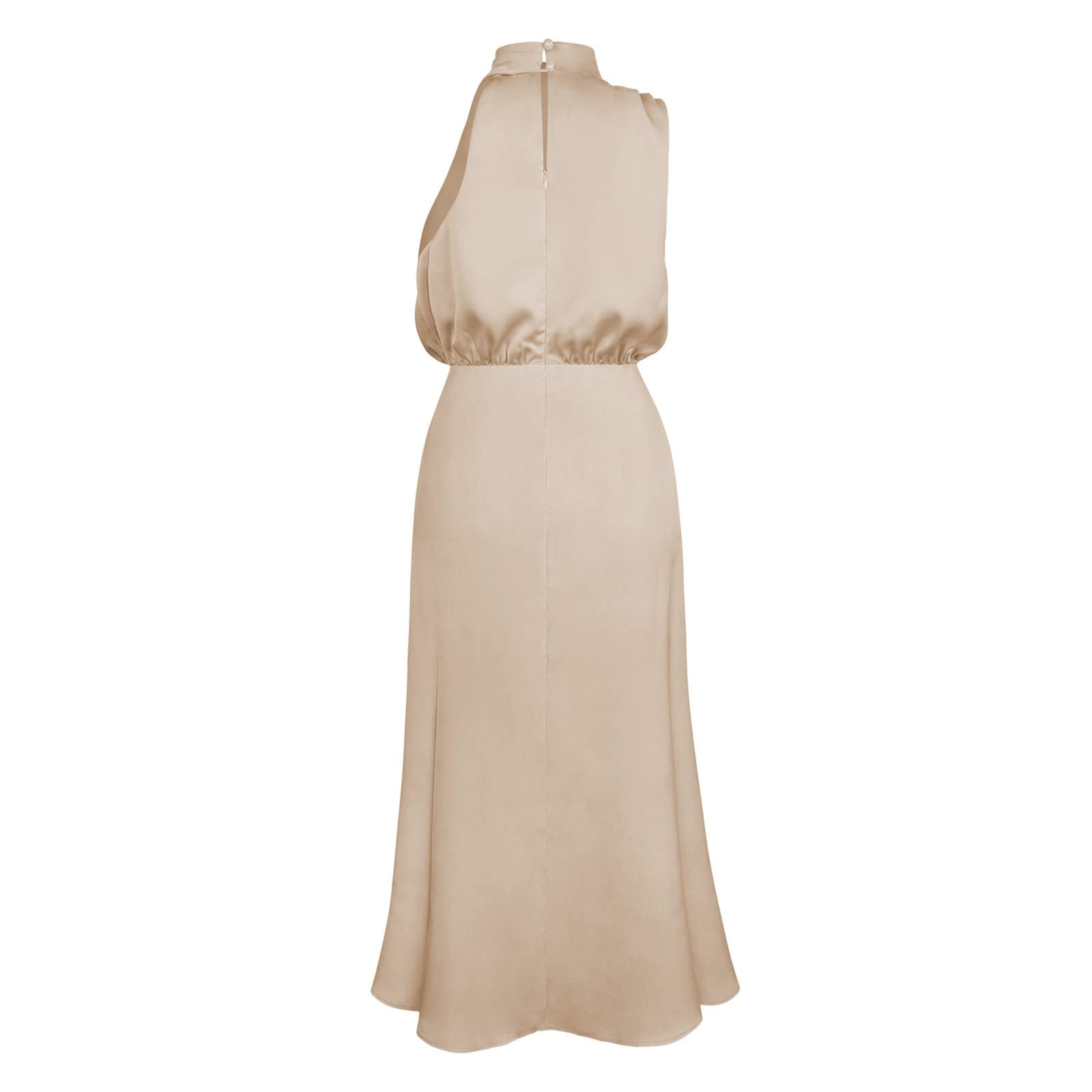 Vestido de noche largo y elegante para boda, vestido de noche, vestido de fiesta, gasa, cuello en V, línea A, vestido de fiesta, elegante, A35
