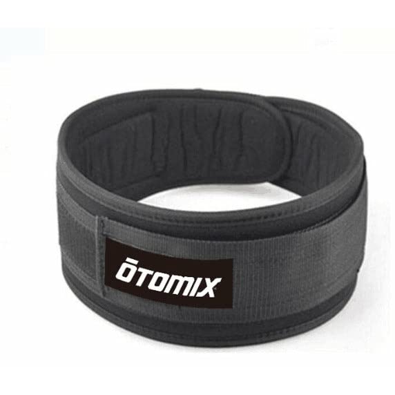 Otomix Nylon Weight Lifting Belt for Men and Women (Black) (Large)