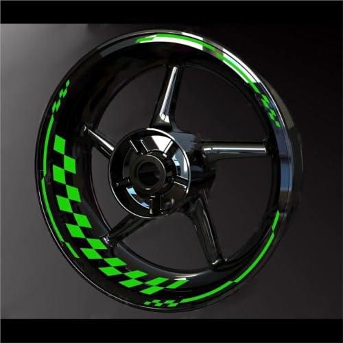 Kit autocollant jante Ninja ZX-4R et ZX-6R bandes réfléchissantes 17 pouces