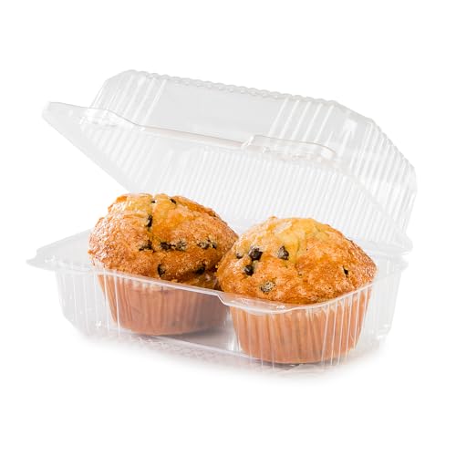 Detroit Forming LBH-466 Clear OPS Plastic Hinged Locking Food Container, 7.5 x 5 x 4 Inches | 500 Per Case