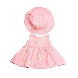  MagiDeal Puppenkleider Blumenkleid & Hut Anzug, Puppe Outfit Für 18 Zoll Puppe - Pink