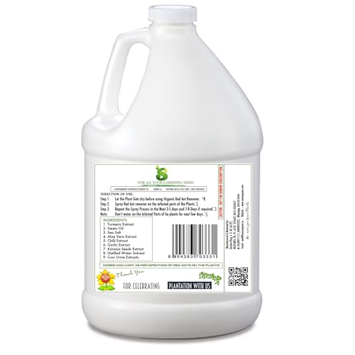 Image of Red Ant Remover, Essential Organic Powerful Liquid Insecticide for Removing all types of red ants and insects from Plants and soil. (500 ml)