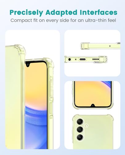 Image of Lustree Back Cover Transparent Case Compatible with Samsung Galaxy F15 | Clear + TPU Case with 4 Corner Air Cushion Protection & Camera Protection | Slim& Stylus Cover