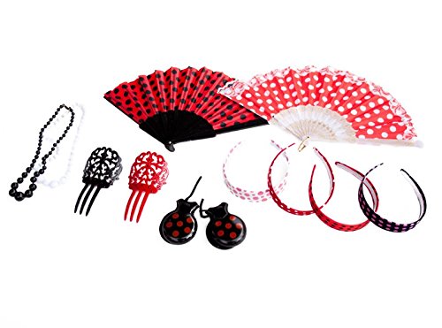 La Señorita Ventaglio Flamenco Vestito Spagnolo