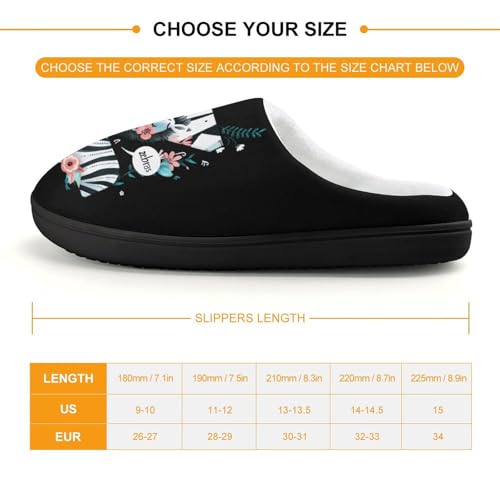 Z for Zebra Cute Cotton Slippers Anti-slip House Shoes Funny Slipper Indoor Outdoor2