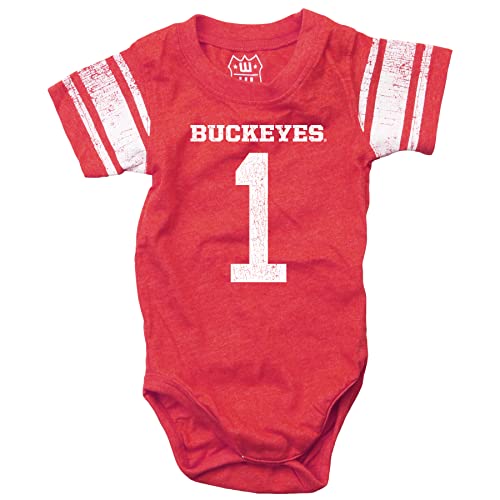 Image of Wes and Willy Infant College Football Jersey One Piece Bodysuit