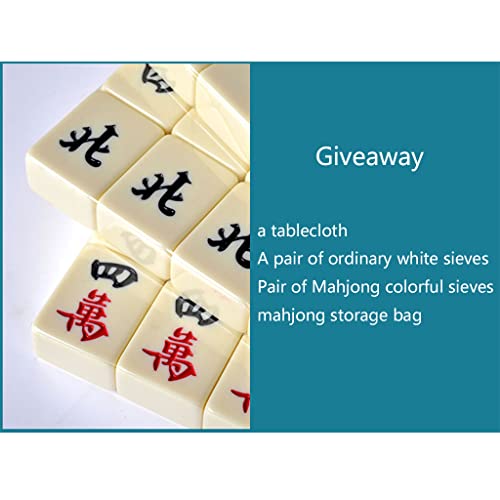 Juego de Mesa Mahjong Chino con Bolsa de Almacenamiento miniatura 3