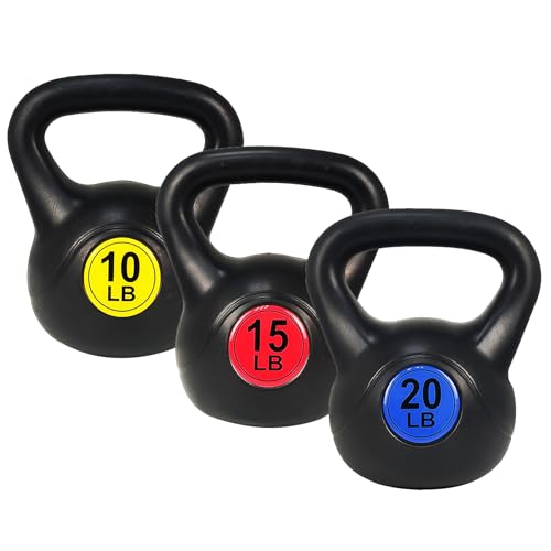 NEWBULIG Kettlebell Sets, Strength Training Kettlebells for Women and Men, Kettle bells Weights Set for Home Gym