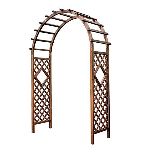 Wooden Pergola Arbor,Garden Arbor, Arch with Planters,for Various Climbing Plant Wedding Garden Arch Bridal Party Decoration Wide Arbor