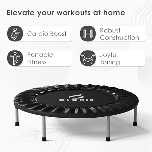 CLORIS 36'' Foldable Fitness Trampoline - Max Load 170lbs, Rebounder Indoor/Outdoor Fitness Body Exercise - Image 4
