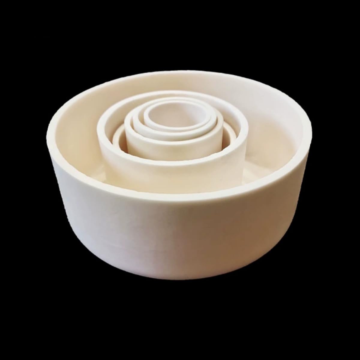 Juego de crisol de cerámica de alúmina al 99% - Crisoles cilíndricos de corindón for investigación científica - 2 piezas(110x50mm/370ml)