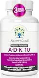 NatureGenx A.D.K 10 - Vitamin ADK 10000 iu ~ 90 Count -Bioavailable Vitamins A 5,000 IU D3 10,000 IU K2 (as MK-7) 500 mcg | High Potency Supplement for Heart, Bone & Immunity Support, Non-GMO, No Soy