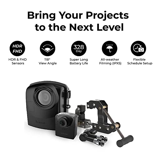 Image of Brinno BCC2000 Construction Time Lapse Camera Bundle - 1080P Outdoor Project Monitoring System with TLC2000 Camera, Industrial Clamp, & Weather-Resistant Housing - Up to 1-Year Battery Life