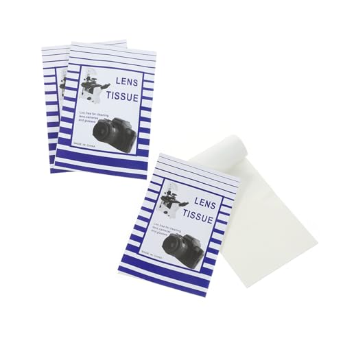 VERDANVERSE 200 Piezas Papel Limpiador Lentes sin Rayas para Microscopios Cámaras Gafas Paquete Libros Portátil Uso Delicado Equipos Ópticos