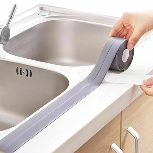 Miniatura 9 de 1 Rollo De Cinta De Sellado Autoadhesiva Impermeable, Protector Flexible Para Encimeras De Cocina, Fregadero, Ducha, Bañera, Inodoro, Revestimiento De Suelo Y