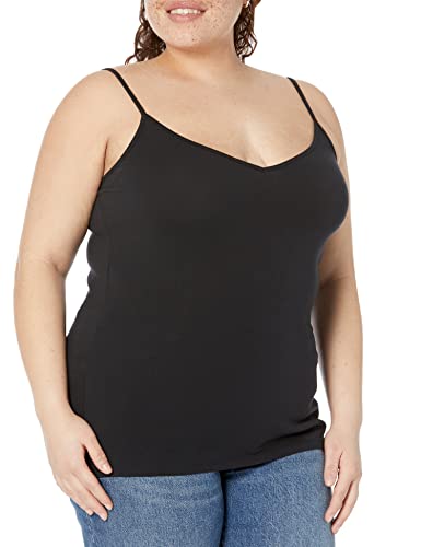 Image of Amazon Essentials Women's Slim-Fit V-Neck Cami, Pack of 4