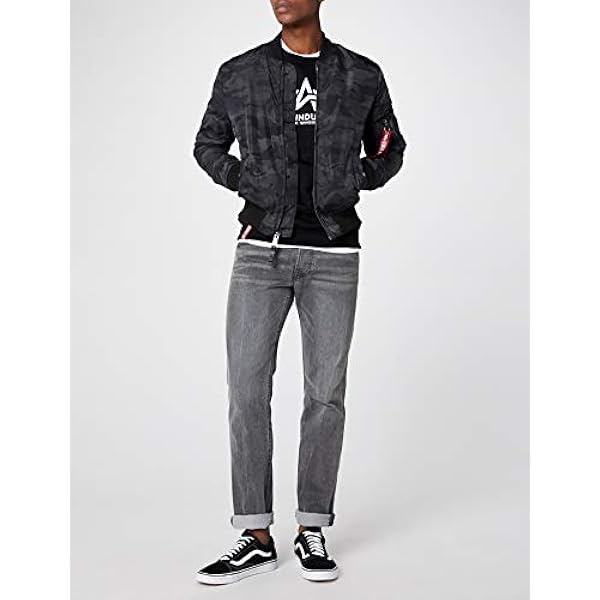 ALPHA INDUSTRIES Bomberjack voor heren, zwart (Black Camo 125), XXL