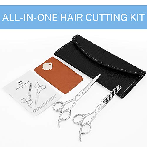 Forbici Parrucchiere Professionali Set Misiki Barbiere Parrucchiere Forbici per capelli Set Capelli Barbiere Kit in Acciaio Inossidabile Forbici per Capelli Barbier per Salone e Uso Domestico