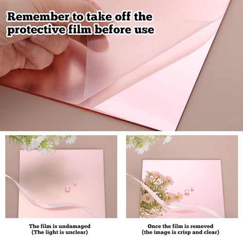 8 Stück Spiegel Acrylplatten 20x20 cm Bunte Acrylspiegel Acrylplatte 3 mm Dicke Bunte Reflektierende Kunststoffplatten Acryl Spiegelplatten für DIY-Projekte Heimdekorationen und Kunsthandwerk