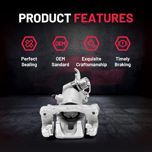 Image of BDFHYK 19-B3303 19-B3302 Rear Disc Brake Caliper Assembly Compatible with Hyundai Elantra /Tiburon 2004-2008 2.0L l4, Compatible with Kia Spectra /Spectra5 2005-2009 2.0L 2.7L l4 V6 GAS 2pcs