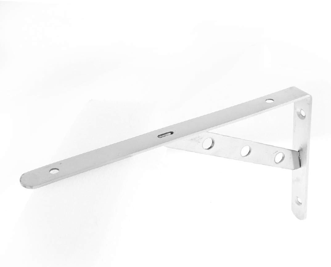 New Lon0167 2 Pairs Featured 25cmx15cm Stainless Steel reliable efficacy L Shaped Book Goods Holder Shelf Bracket Support(id:bc2 38 4f b9b)