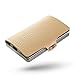 Produktbild I-CLIP Original Mini Wallet mit Geldklammer - Slim Wallet - Kleiner Geldbeutel - Portemonnaie - Kartenetui - cremefarbenes, genarbtes Echtleder