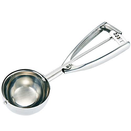 Fayonnir Fayomir Eisportionierer Edelstahl - Eisportionierer Groß - 6CM Durchmesser - Eislöffel mit Auslöser - für Eiscreme, Plätzchen, Kuchen Teig, Cupcake, Muffin, Frikadelle, Pfannkuchen
