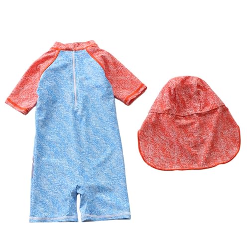 Maillot de bain bébé garçon avec bonnet pour protéger la peau du soleil et du sable