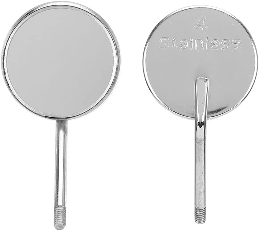 Professional Dental Mirror, Dental Mouth Mirror Head, Dental Mouth Mirror Head Stainless Steel Odontoscope Mirror Accessory 20Pcs
