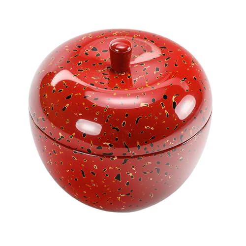 津軽塗 りんご型小物入れ [りんごボンボン] 茜 小林漆器